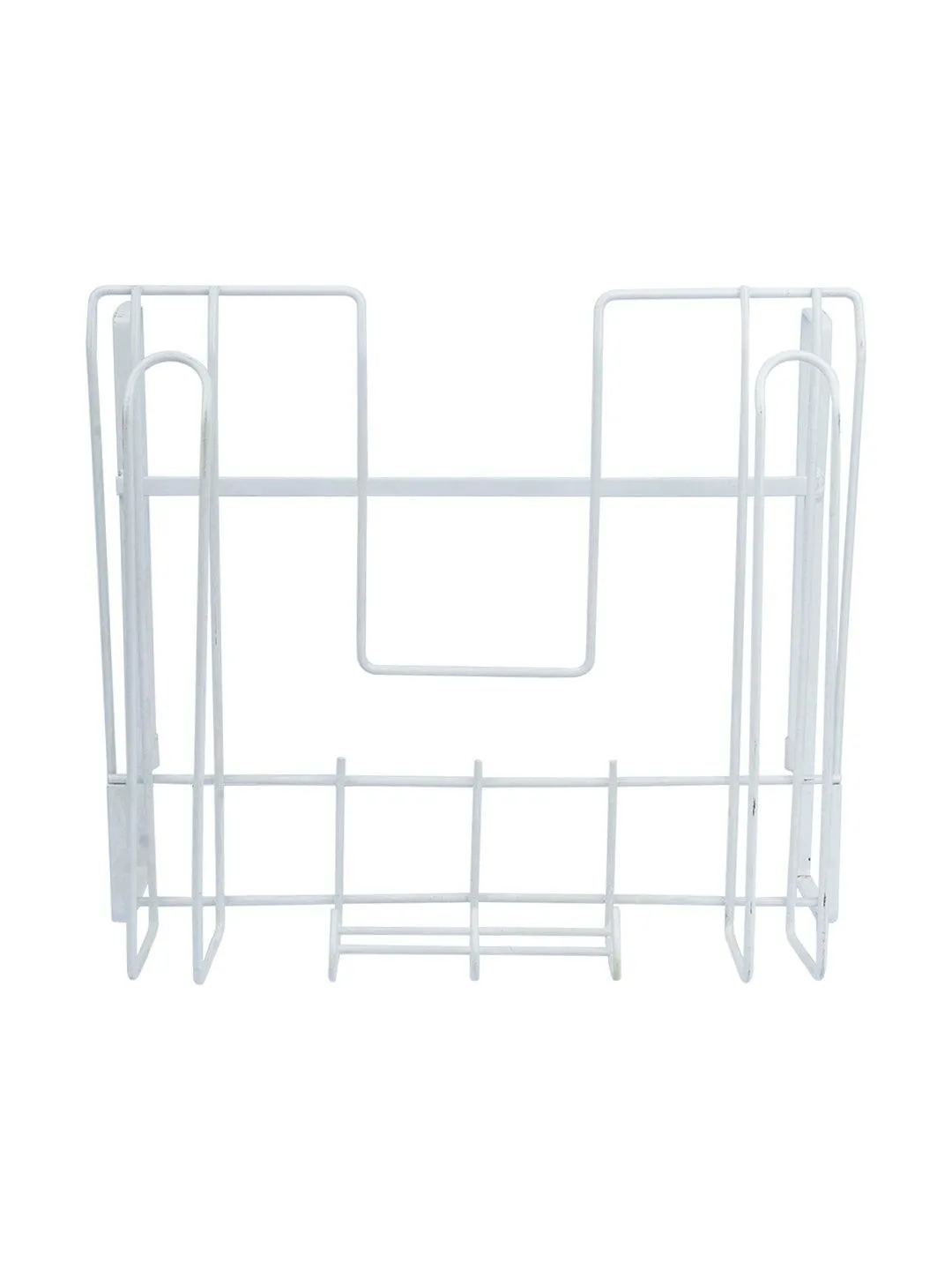 Wall Mount Pot Lid Organizer, Steel Storage Rack - Detailed Feature View 9