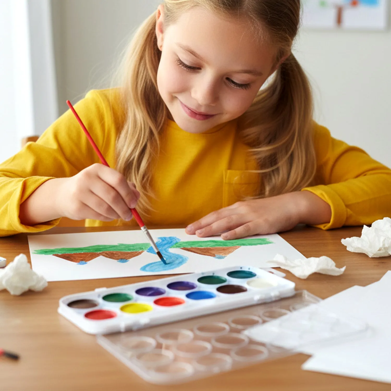 Watercolour Paint Set for Kids – Vibrant Colors & Portable Design - Detailed Feature View 7