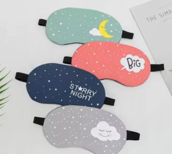 Starry Night Eye Mask with Gel Ice Pack – Adjustable, Unscented & Travel-Friendly (Random color Print-Pack of 1)