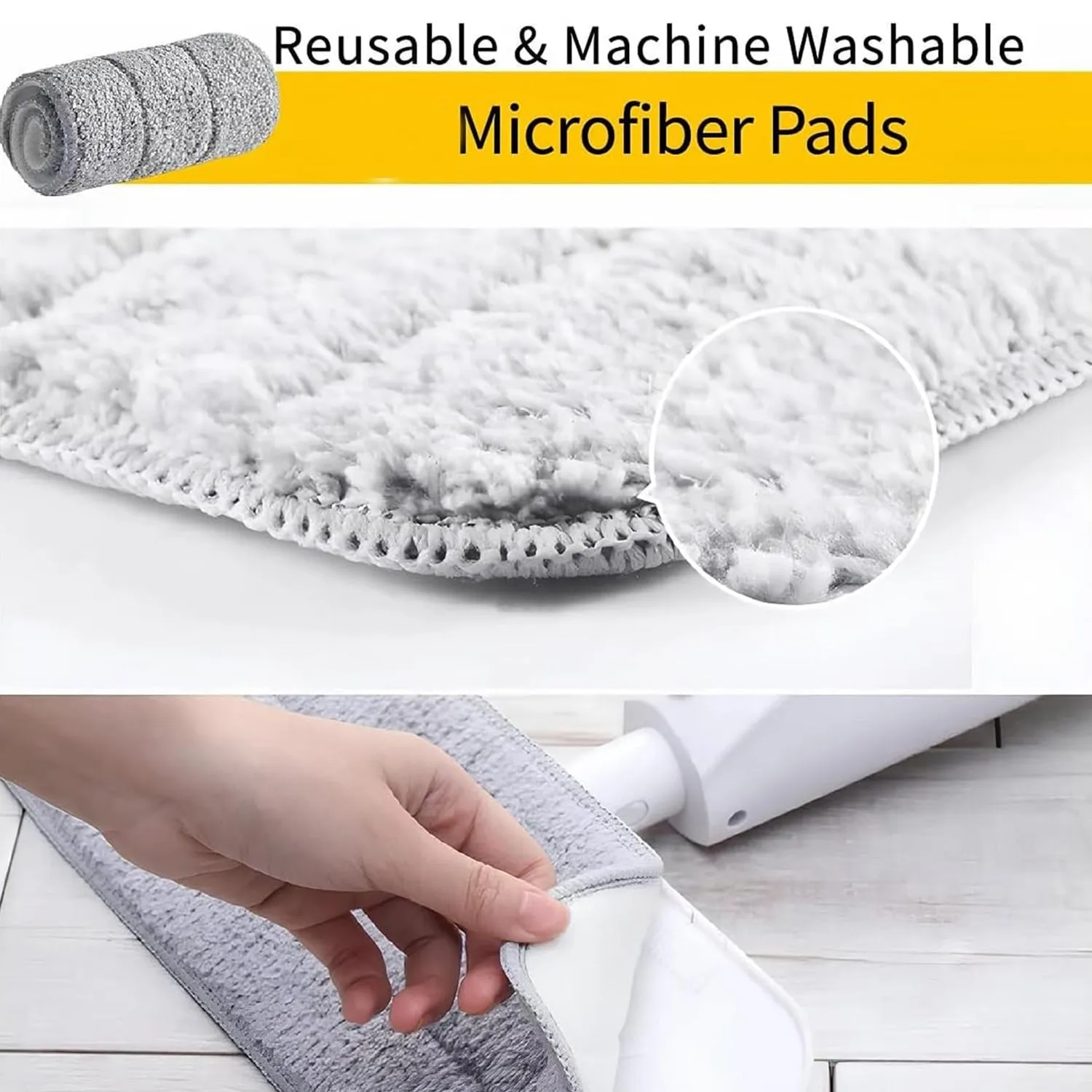 Multipurpose Spray Flat Mop – Easy Handle & Reusable Microfiber Pad - Detailed Feature View 6