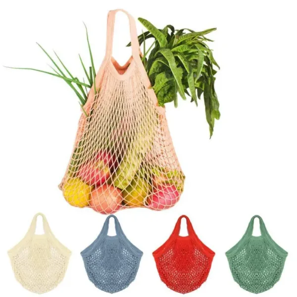 Boho Mesh Net Shopping Bag – 1 Pc Eco-Friendly & Lightweight Grocery Tote