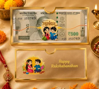 Rakshabandhan Acrylic Envelope Gift Cover | Premium Transparent Acrylic Envelope for Rakhi Gifting | Beautiful Rakhi Special Gift (Pack of 1)