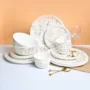 Premium White Static Dinner Set - Buy Online at Alikart