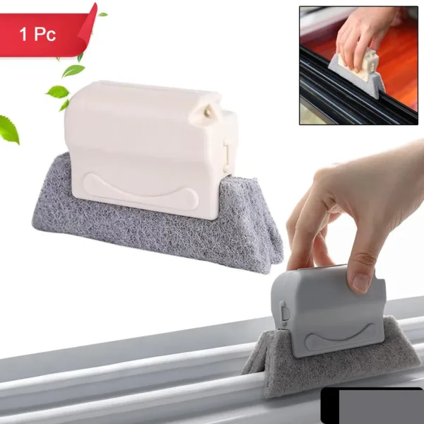Window Groove Cleaning Brush – Slim Crevice Cleaner | Velvet Wipe