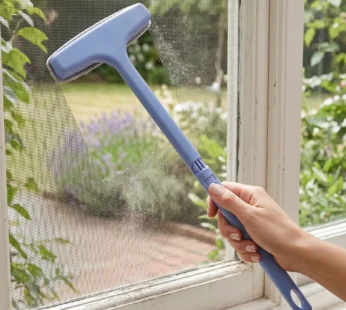 Window Mesh Cleaner – 3-in-1 Dusting Brush | Velvet Wipe (B-Grade)