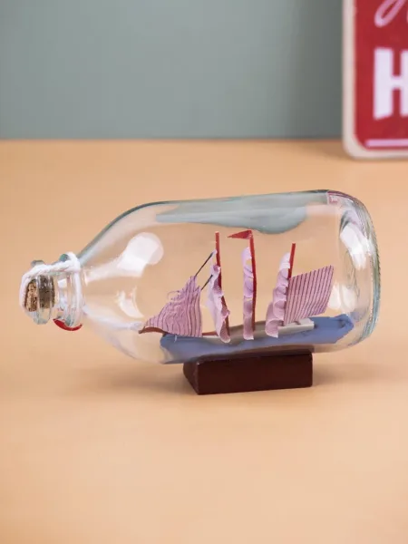 Wishing Bottle, Décor Piece, Pink, Glass