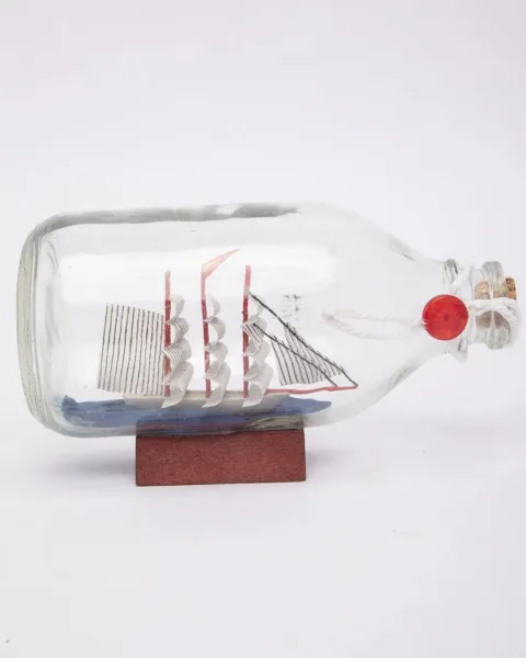 Wishing Bottle, Décor Piece, Red, Glass