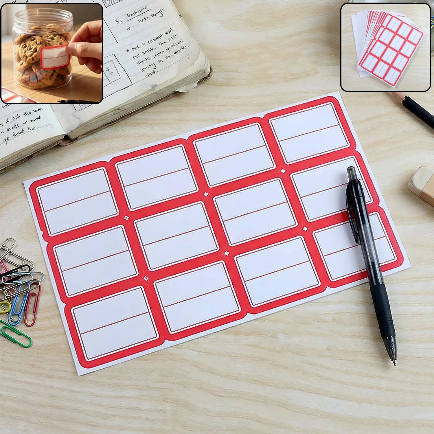 Premium Writable Label Stickers – 50 Sheets Strong Adhesive for Easy Organizing - Buy Online at Alikart