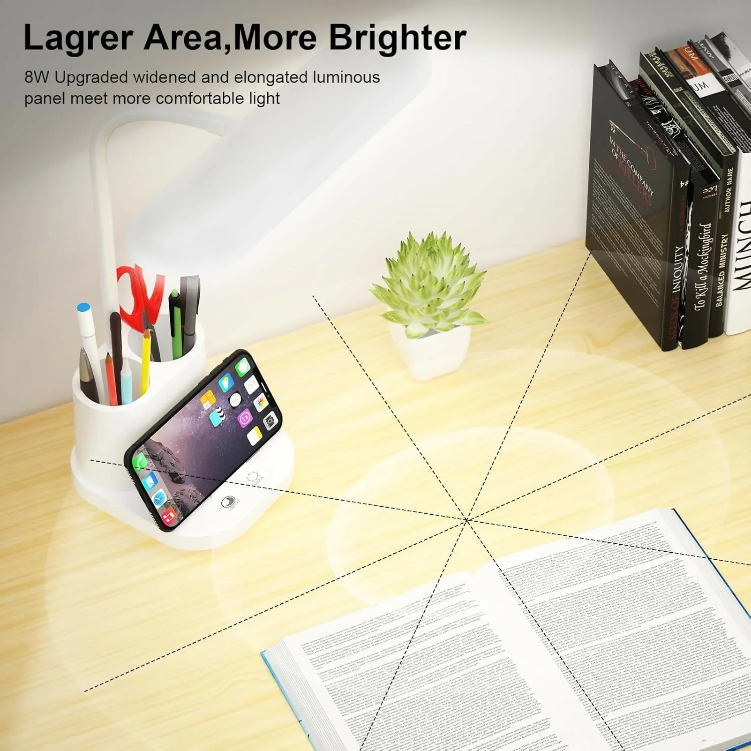 Multi-Function LED Desk Lamp – Adjustable Light & Organization - Detailed Feature View 2