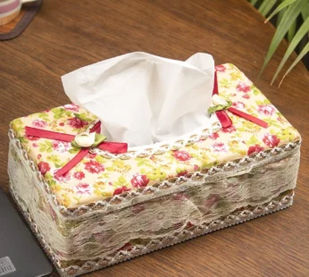 Yellow & Pink Tissue Box – 22.4 X 12.4 X 8.3Cm