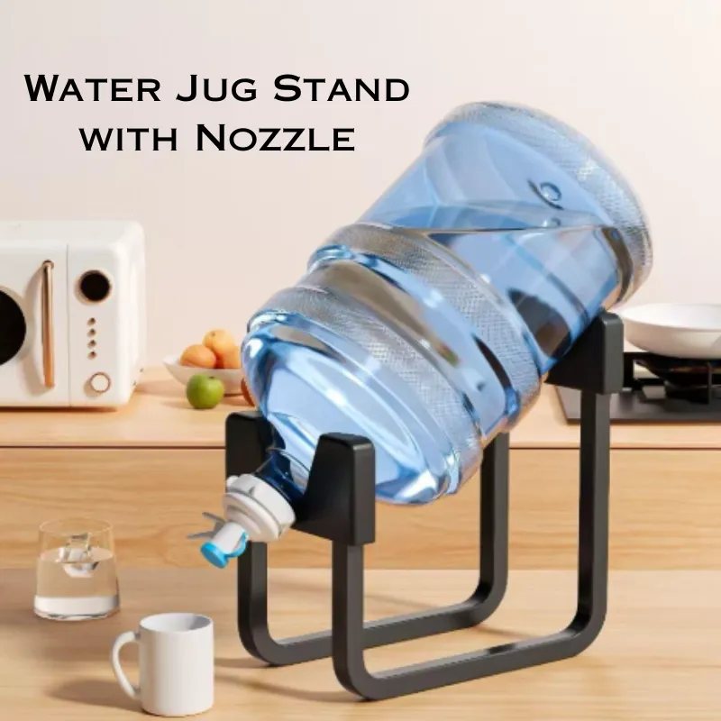 Premium Portable Metal Water Jug Stand with Nozzle – Heavy-Duty Bottle Holder for Easy Water Dispensing at Home, Office & Outdoor Use - Buy Online at Alikart
