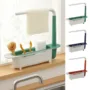 Premium Adjustable Telescopic Sink Shelf – Expandable Kitchen Sink Organizer Rack with Drain Basket & Cloth Hanger (Random Color- Pack of 1) - Buy Online at Alikart
