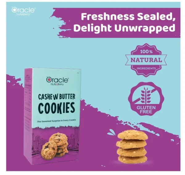 Cashew Butter Cookies – Delicious, Nutty & Crunchy Snack (200 gm)