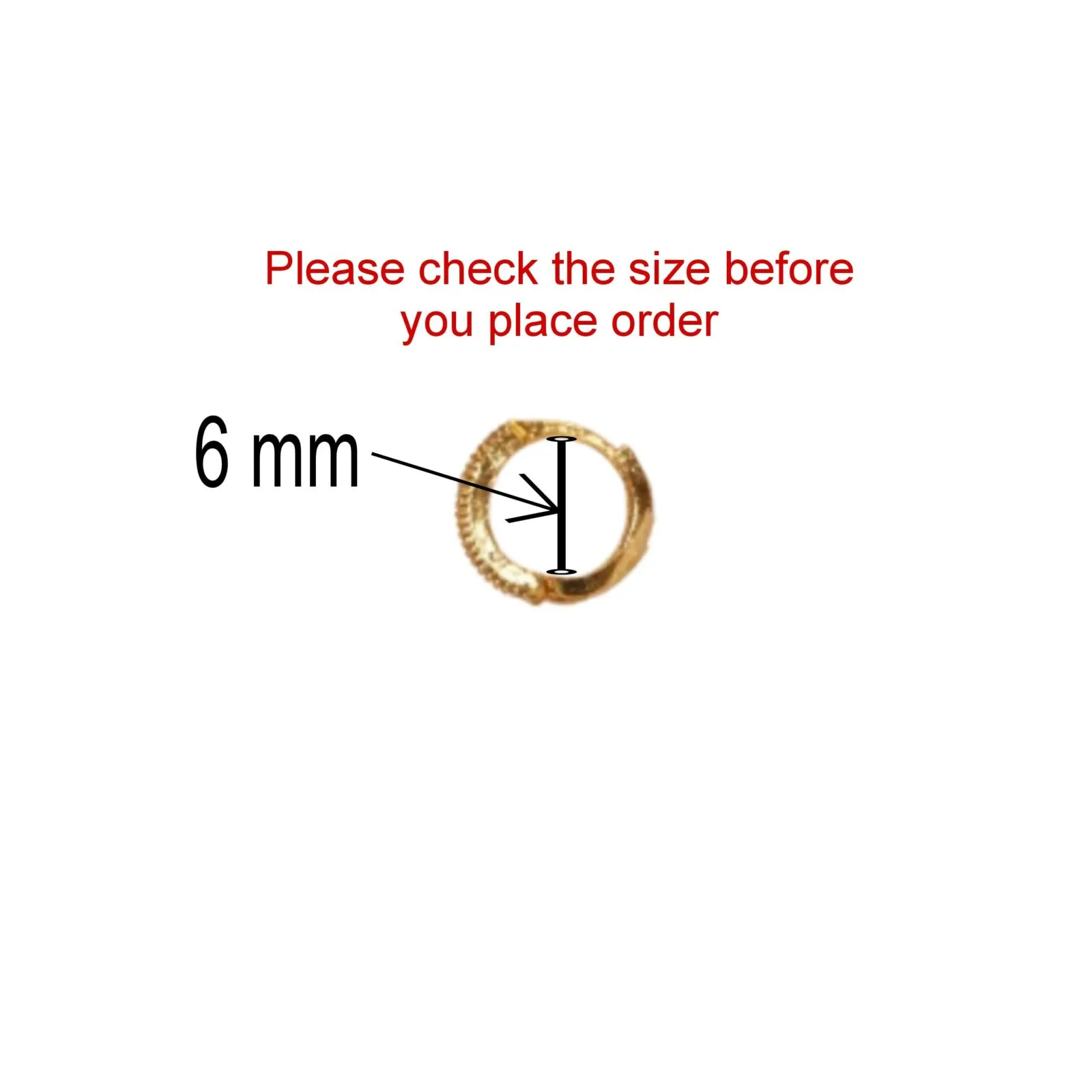Gold Plated AD Crystal Nose Hoop Ring with Teardrop Dangle Combo Pack of 2 - Detailed Feature View 3