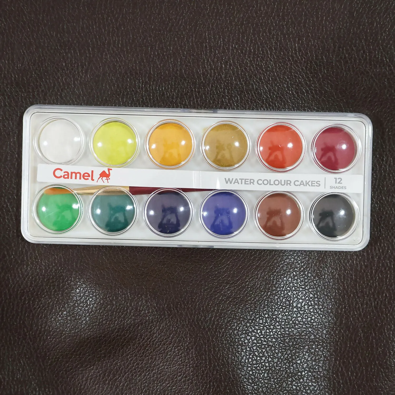 Water Colour Cakes Set – 12 Vibrant Camel Shades with Free Brush - Detailed Feature View 5