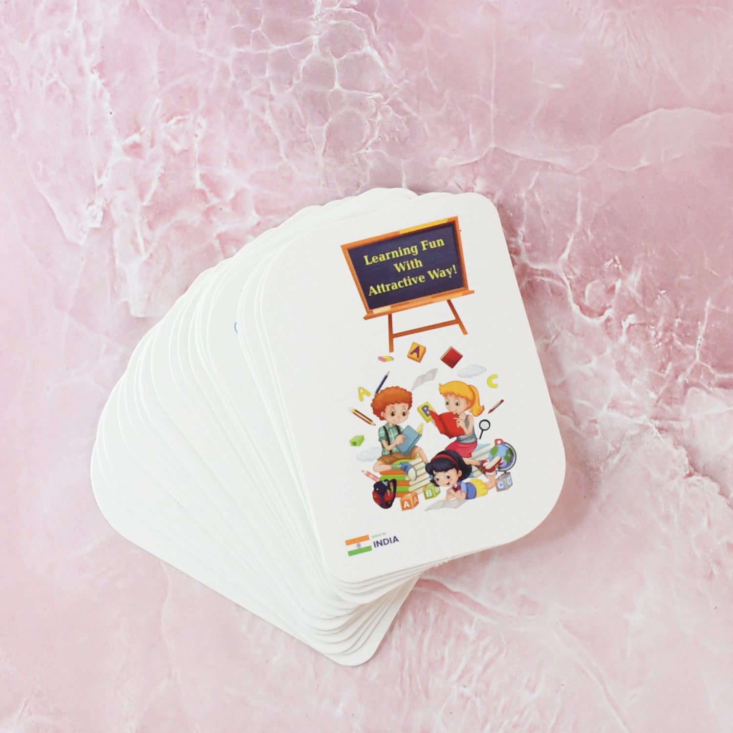 Alphabet Flash Cards Set – 32 Durable Early Learning Cards - Detailed Feature View 3