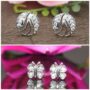 Premium American Diamond Stud Earrings Set – 2 Pairs Silver Plated - Buy Online at Alikart