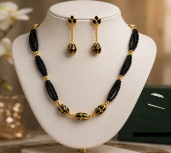 Assamese Traditional Jewellery Set for Women Gold Tone Necklace & Earrings Combo