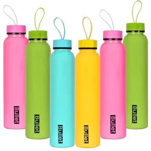 1000ml Bullet Colorful Water Bottle – Lightweight & Eco-Friendly – Durable Reusable Plastic Bottle (Random Color-Pack of 1)