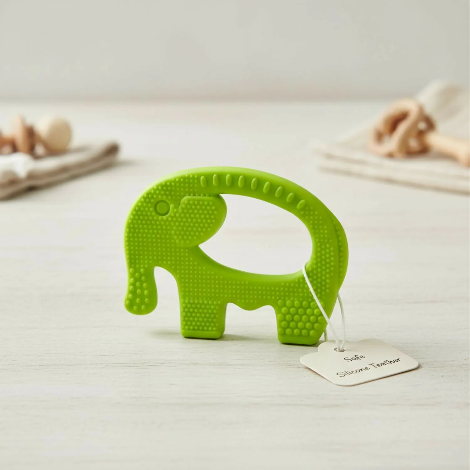 Silicone Baby Teether – Elephant Shape for Gentle Gum Relief - Detailed Feature View 1