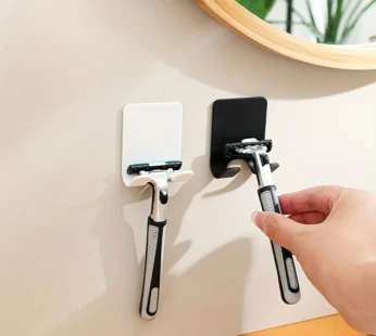 Square Razor Hook – Self-Adhesive Wall Holder for Bathroom & Kitchen (Random color – Pack of 1)