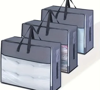 Flat Blanket & Pillow Storage Bag – Durable Cloth Organizer for Bedding (Pack of 3)