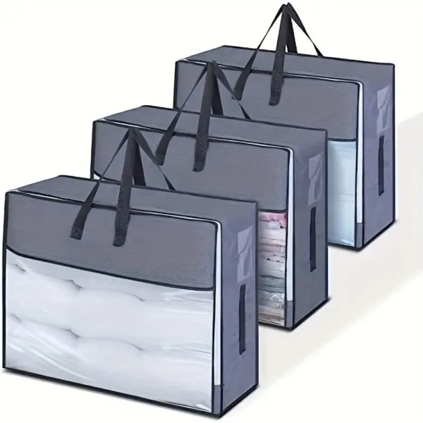 Flat Blanket & Pillow Storage Bag – Durable Cloth Organizer for Bedding (Pack of 3)