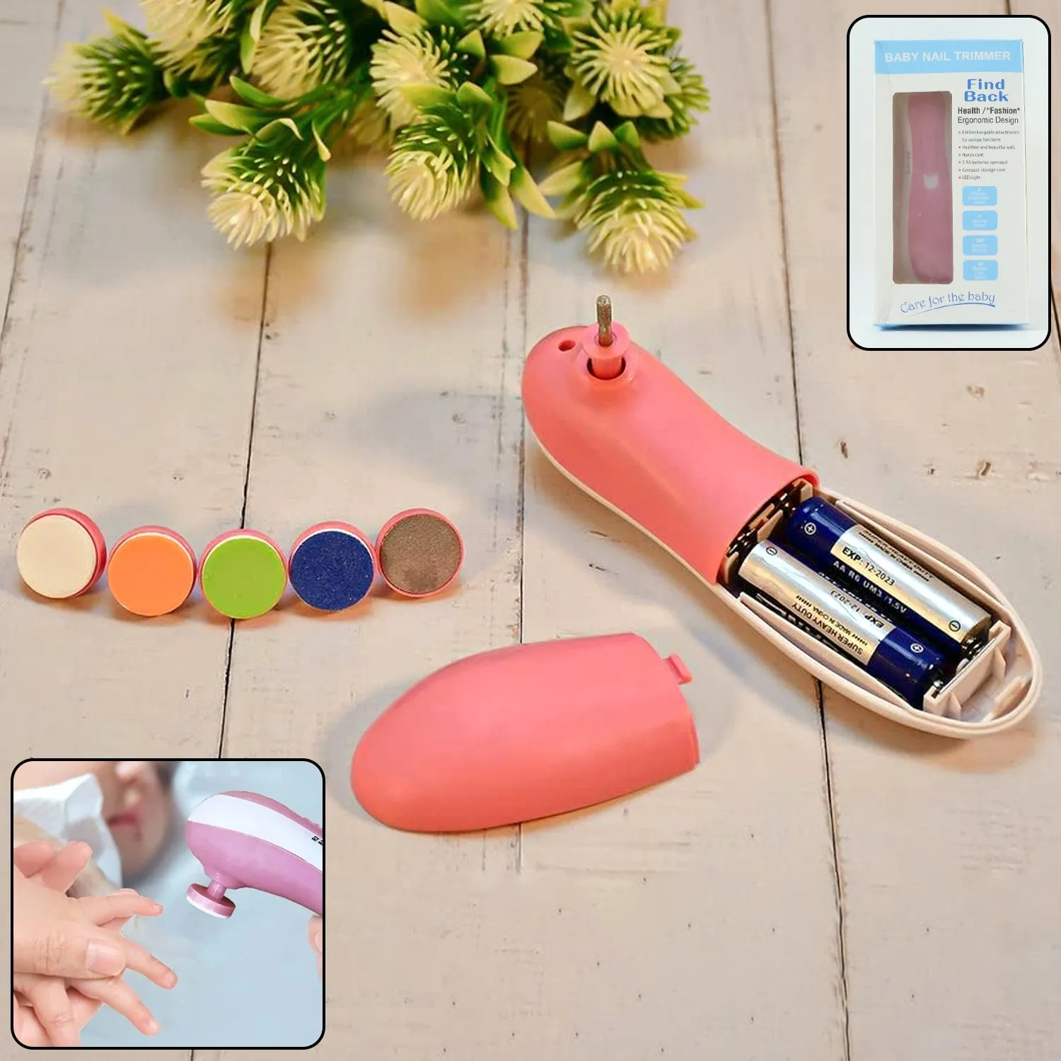 Premium Electric Baby Nail Trimmer – Gentle 6-in-1 Care | Babyova - Buy Online at Alikart