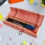 Premium Bamboo Pen & Pencil Box – Eco-Friendly Handcrafted Organizer - Buy Online at Alikart