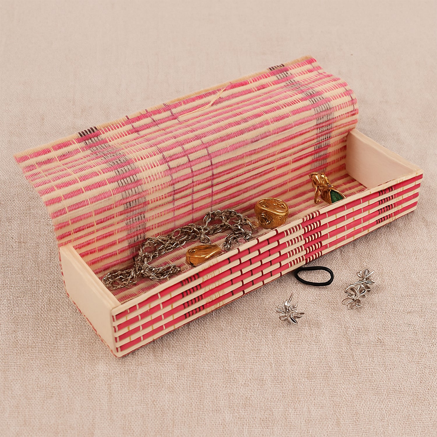 Bamboo Pen & Pencil Box – Eco-Friendly Handcrafted Organizer - Detailed Feature View 4