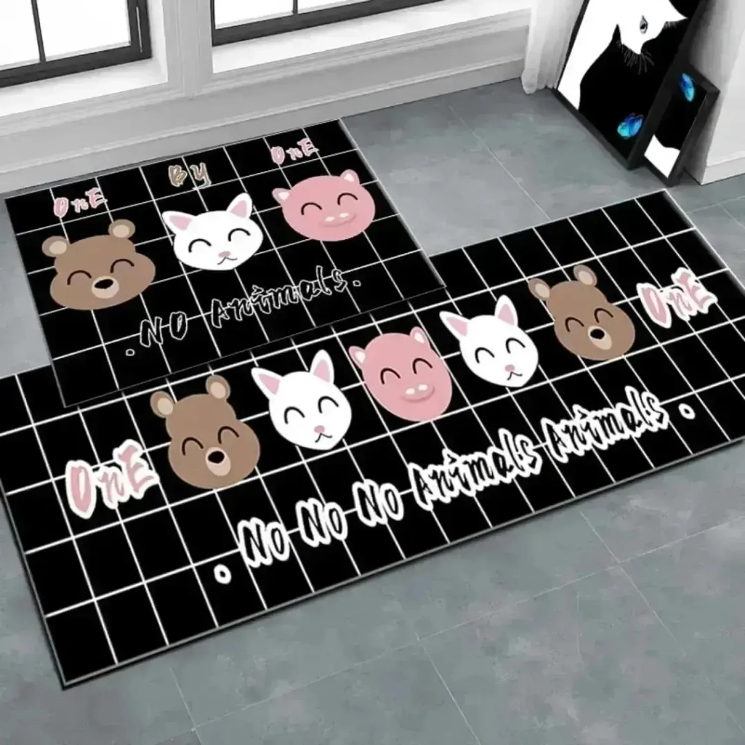 Premium Printed Anti Slip Floor Mat Set – Safe & Decorative for Home - Buy Online at Alikart