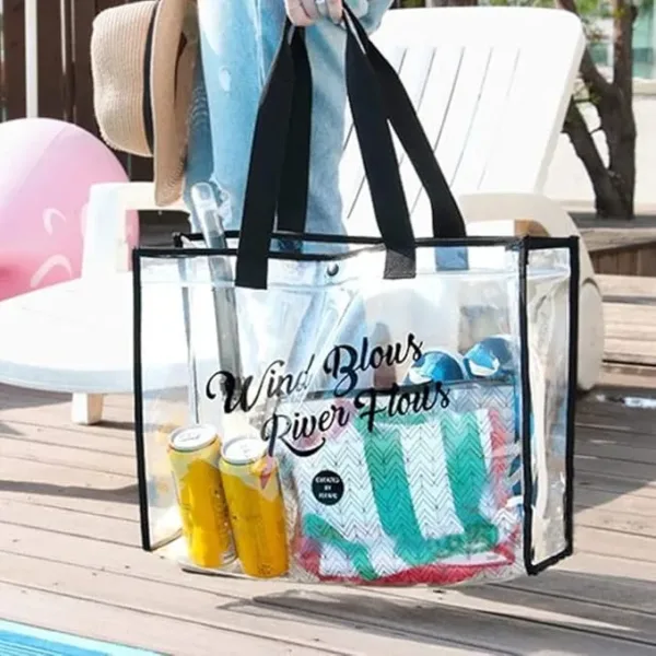 Women’s Transparent Handbag | Clear PVC Shoulder Tote Bag for Travel, Office & Daily Use (Stylish & Durable)