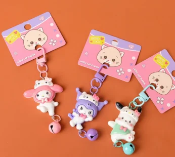 Bell Acrylic Sanrio Pendant – Cute Character Keychain & Bag Charm Accessory (Random Character-Pack of 1)