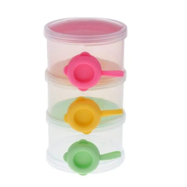 Premium 3-Tier Baby Milk Powder Storage Container – BPA-Free, Portable & Travel-Friendly Feeding Box (Random color-Pack of 1) - Buy Online at Alikart