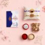 Premium Buy Ganesh Idol Rakhi Silver Coin Roli Chawal Gift Set (Pack of 4) - Buy Online at Alikart