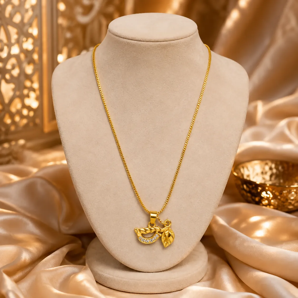 Premium Ethnic Gold-Toned Divine Charm Pendant Chain for Men & Women | Fashion Jewelry - Buy Online at Alikart