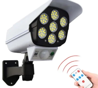 Camera Shape Solar Motion Sensor Light – Outdoor Waterproof LED Security Lamp with 77 LEDs for Home, Garden, Pathway & Wall (Cool White)