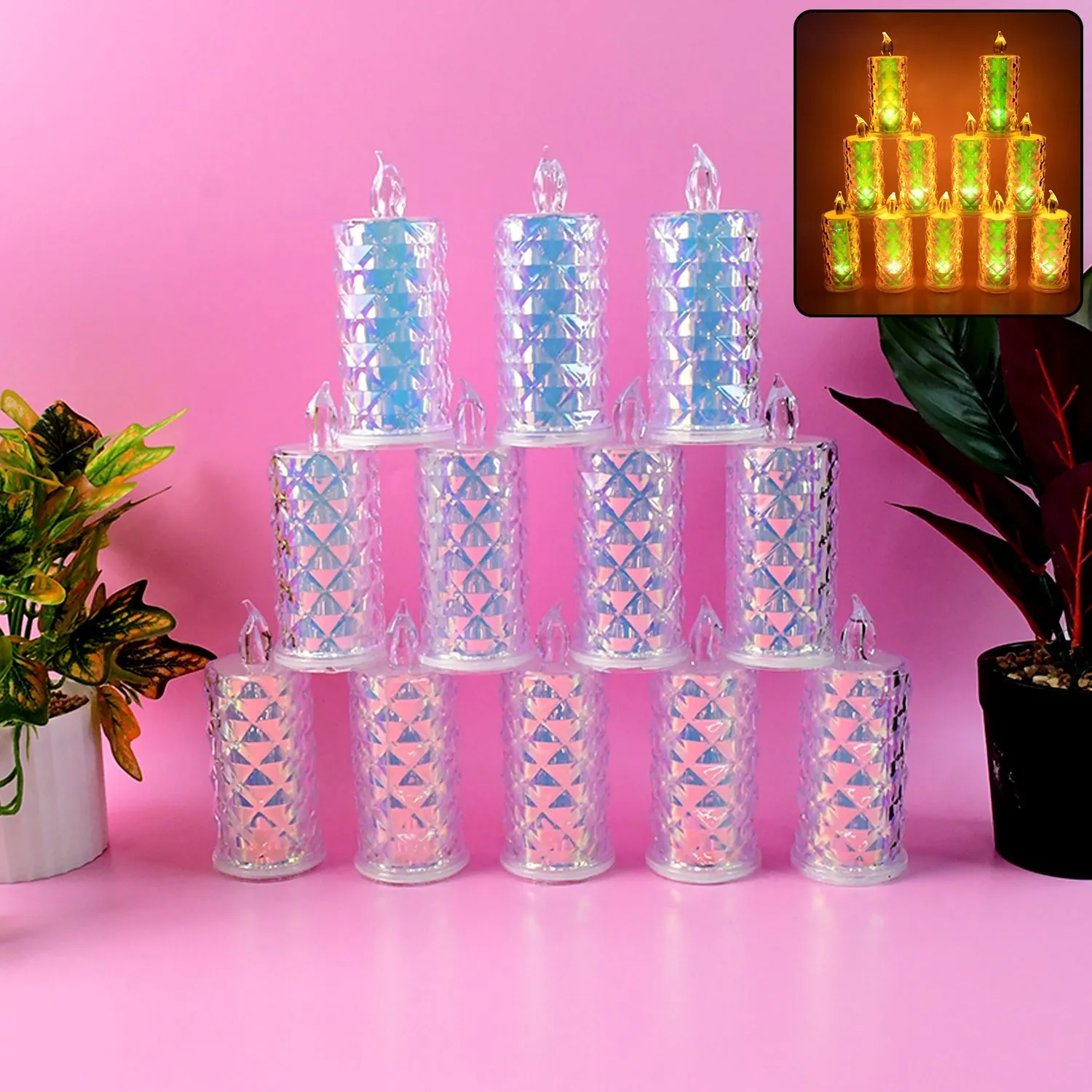 Premium Smokeless LED Candles – Safe Flameless Set of 12 for Home Decor - Buy Online at Alikart