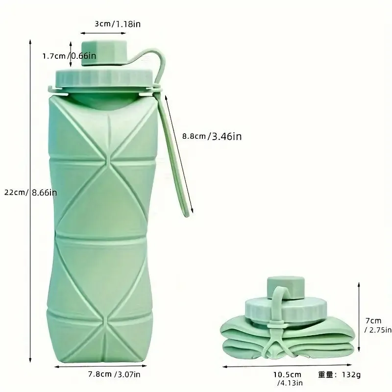 Premium Portable Silicone Water Bottle – 600ML Leak-Proof & Space-Saving Design (Random color-Pack of 1) - Buy Online at Alikart