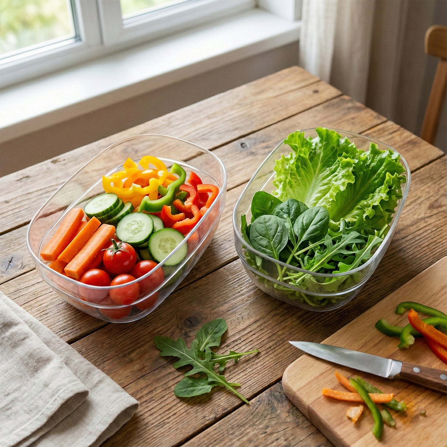 Clear Oval Serving Bowls Set – 6-Piece Multipurpose Kitchen Essential - Detailed Feature View 2