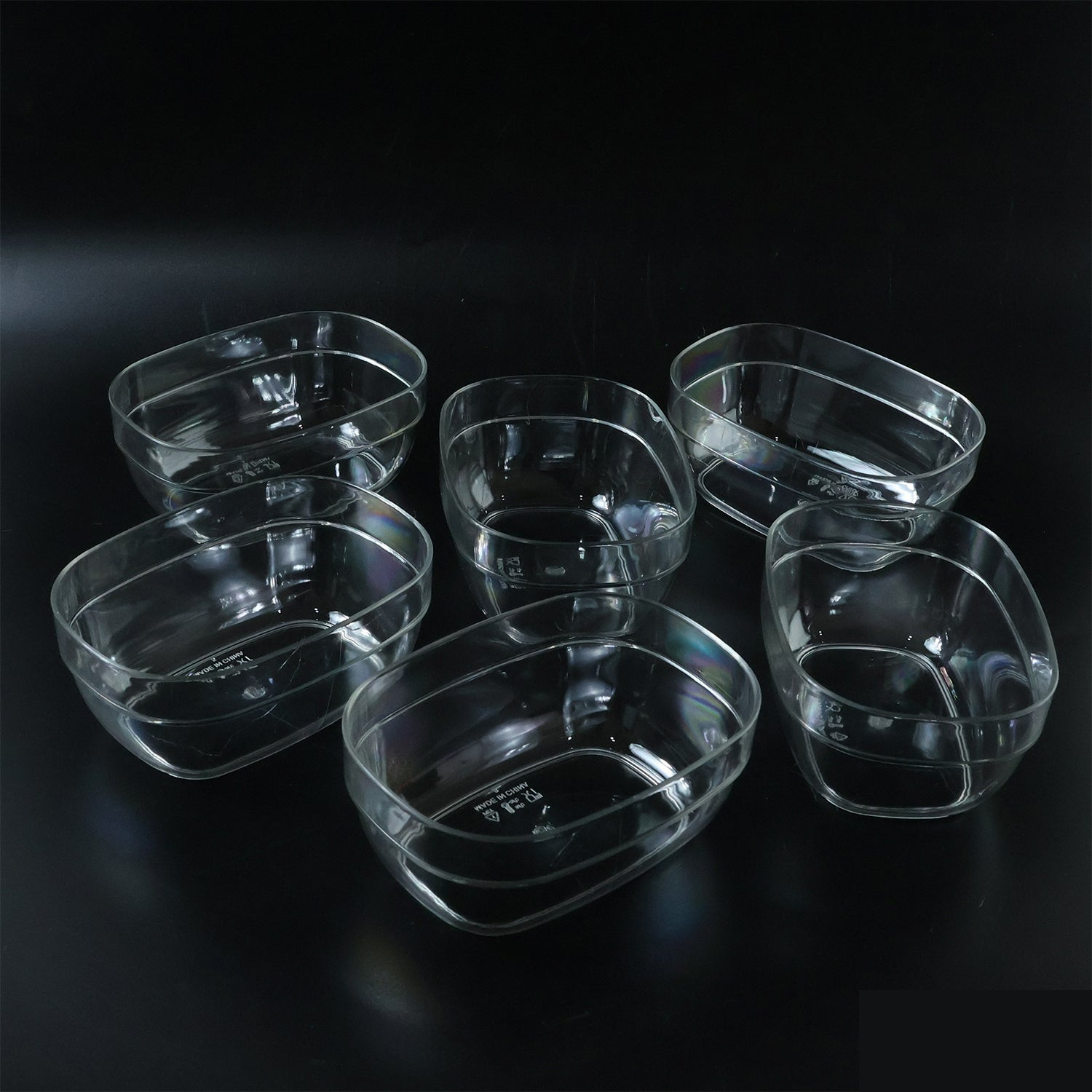 Clear Oval Serving Bowls Set – 6-Piece Multipurpose Kitchen Essential - Detailed Feature View 5