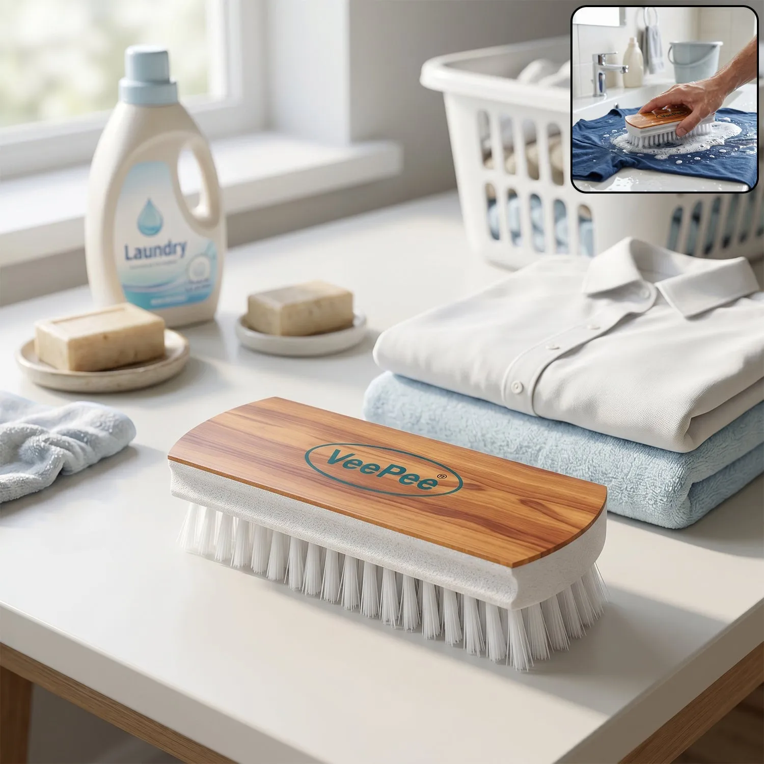 Premium Cloth Washing Brush – Durable Nylon Bristles for Versatile Cleaning - Buy Online at Alikart