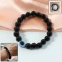 Premium Crystal Beaded Stretch Bracelet – Elegant Dual-Tone Design - Buy Online at Alikart