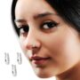 Premium Crystal Heart Nose Clip – Non-Pierced Silver Plated Nath Combo - Buy Online at Alikart