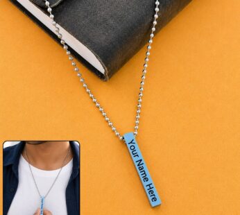 Customize Stainless Steel Locket Necklace – Minimalist Stick Pendant | Menclave