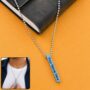 Premium Customize Stainless Steel Locket Necklace – Minimalist Stick Pendant | Menclave - Buy Online at Alikart