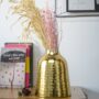Premium Decorative Rice Hammer Vase - Golden, Mason Shape - Buy Online at Alikart