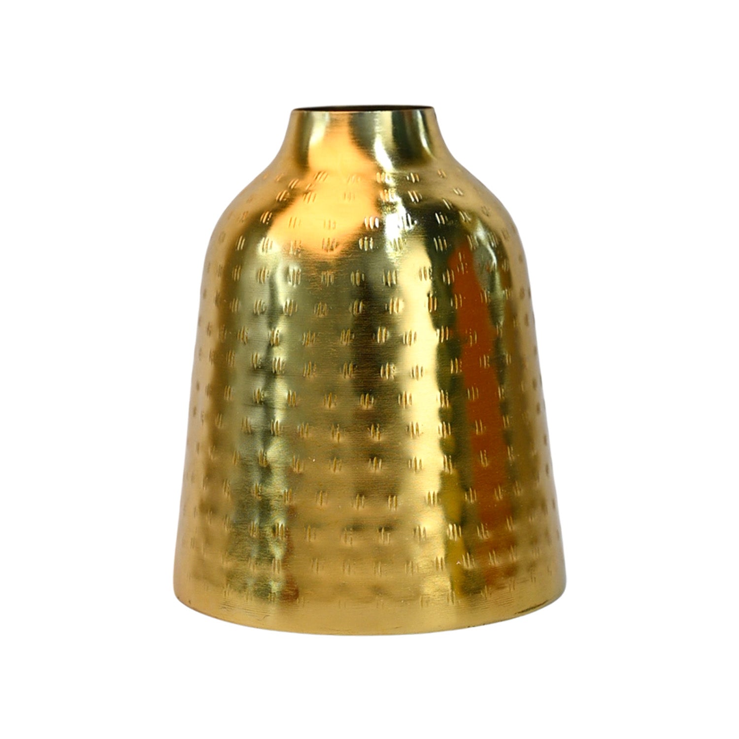 Decorative Rice Hammer Vase - Golden, Mason Shape - Detailed Feature View 1