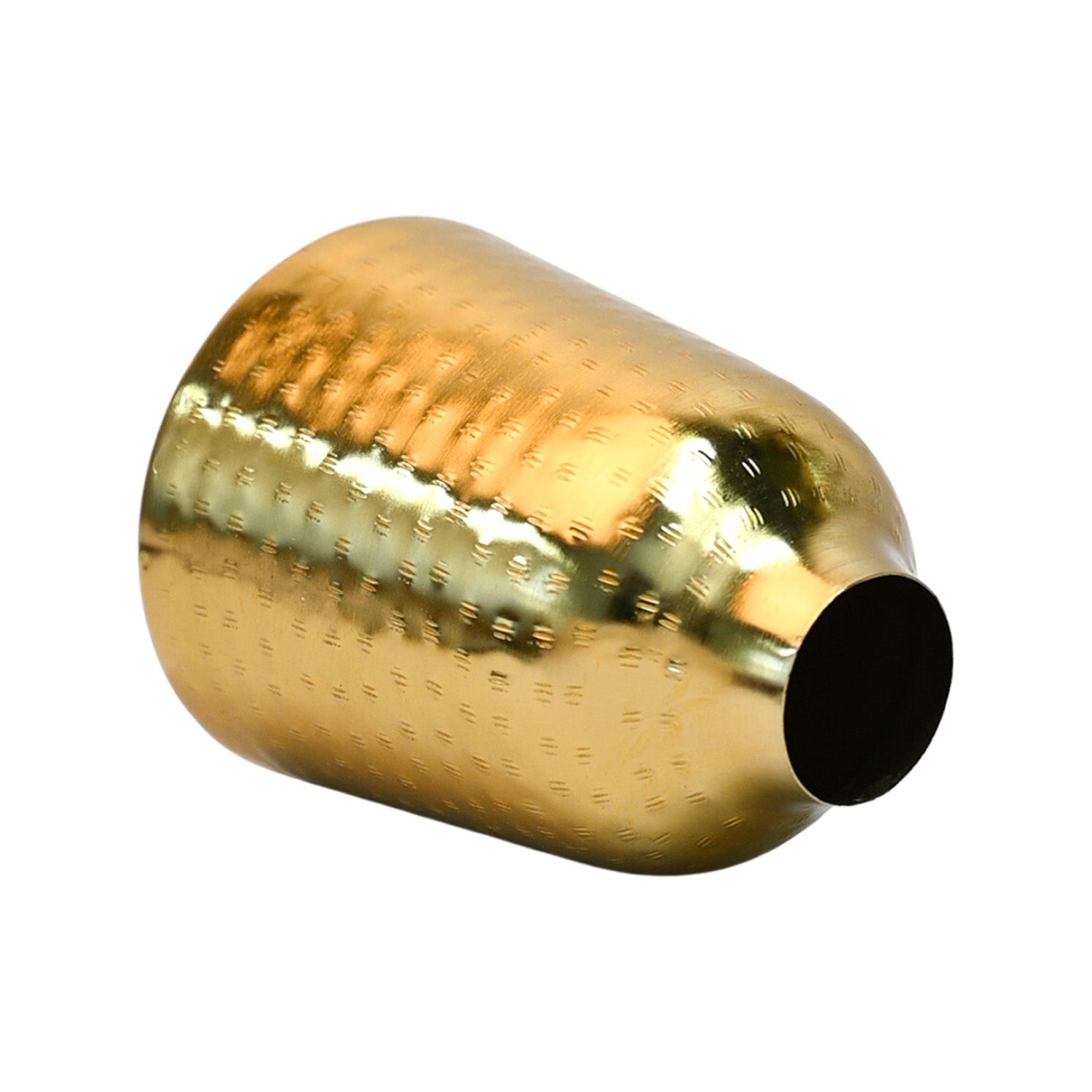 Decorative Rice Hammer Vase - Golden, Mason Shape - Detailed Feature View 2