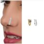 Premium Deluxe Silver & Gold Clip-On Nose Cuffs – No Piercing CZ Jewelry Set - Buy Online at Alikart